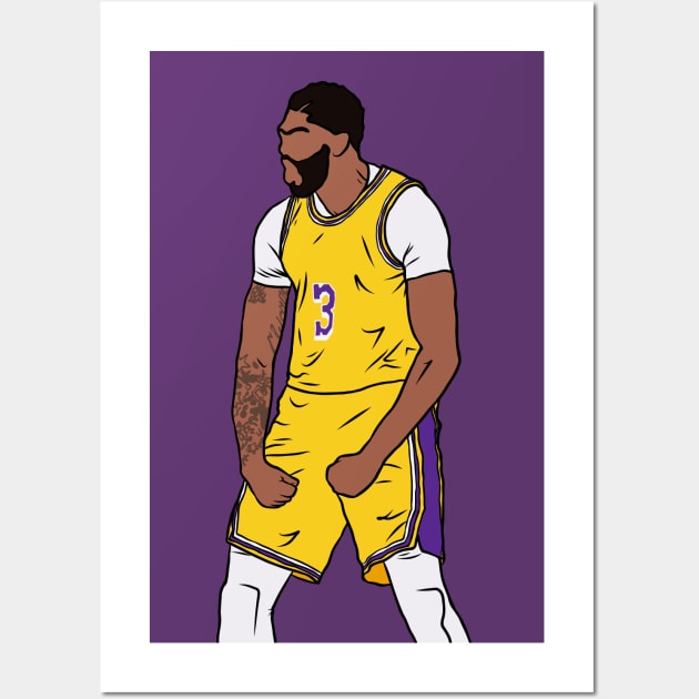 Anthony Davis Celebration Wall Art by rattraptees